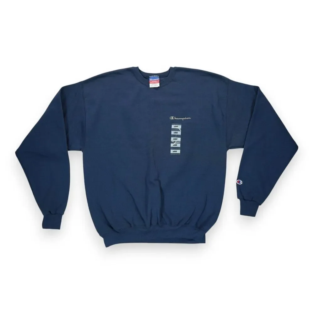 Vintage 90s NWOT Champion Sweatshirt Mens Size Large Blue Cotton‎ Blend